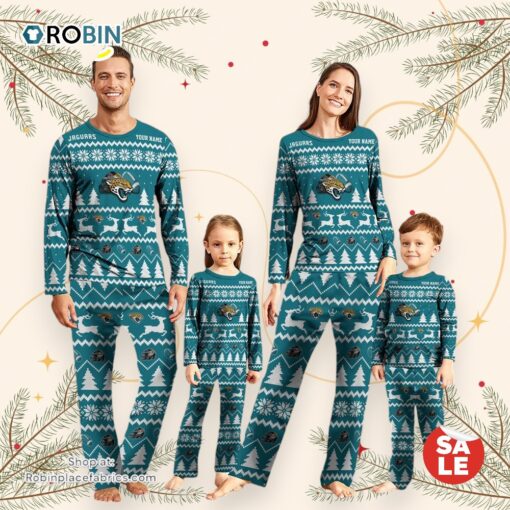 Jacksonville Jaguars Christmas NFL Custom Family Pajamas