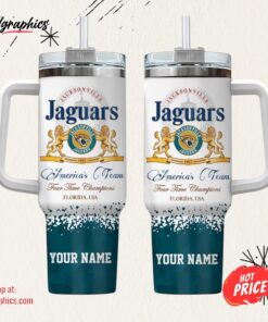 Jacksonville Jaguars Personalized NFL Champions Modelo 40oz Stanley Tumbler