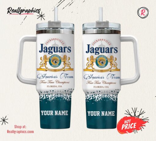 Jacksonville Jaguars Personalized NFL Champions Modelo 40oz Stanley Tumbler
