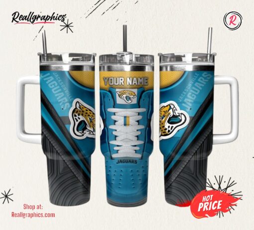 Jacksonville Jaguars Sneaker NFL Personalized Stanley Tumbler 40Oz