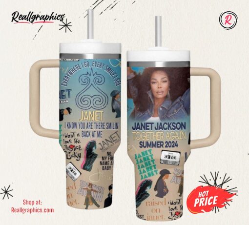 Janet Jackson Together Agian Summer 2024 Stanley Cup Tumbler