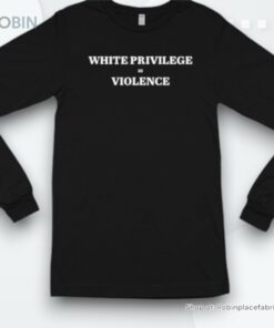 Jerome Trammel Wearing White Privilege Violence Shirt