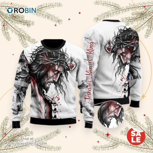 Jesus Catholic Ugly Christmas Sweater, Jesus Christmas Sweater