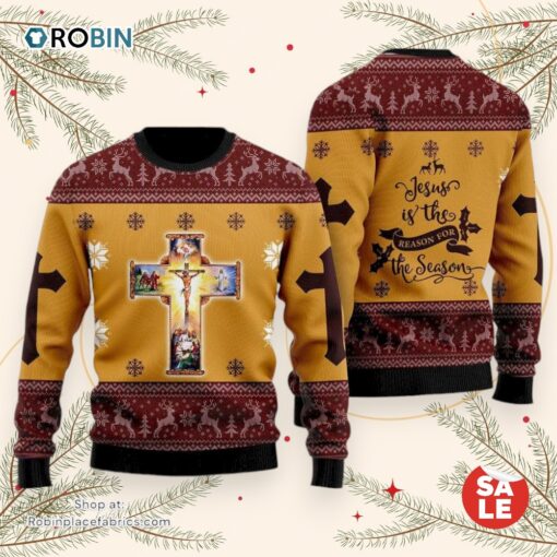 Jesus Christmas Ugly Christmas Sweater, Jesus Christmas Sweater, Ugly Christmas Jesus Sweater