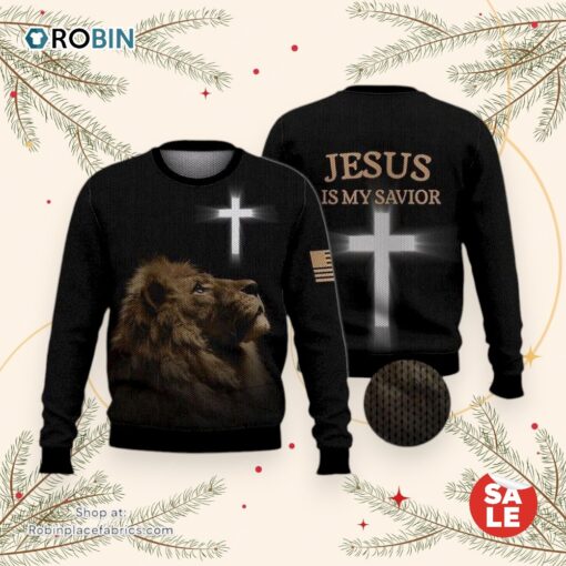 Jesus Is My Savior Ugly Christmas Sweater, Jesus Christmas Sweater