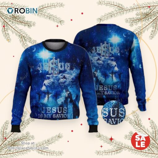 Jesus Is My Savior Ugly Christmas Sweater, Jesus Christmas Sweater, Ugly Christmas Jesus Sweater