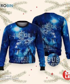 Jesus Is My Savior Ugly Christmas Sweater, Jesus Christmas Sweater, Ugly Christmas Jesus Sweater