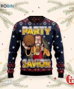 Jesus Party Savior Ugly Christmas Sweater, Jesus Christmas Sweater