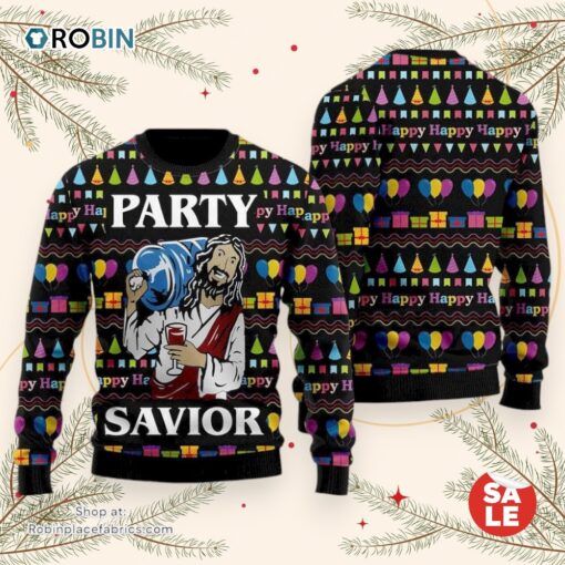Jesus Party Ugly Christmas Sweater, Jesus Christmas Sweater