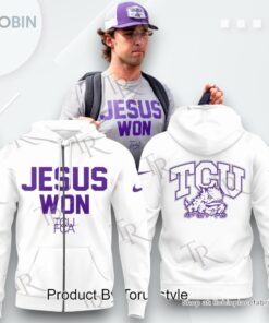 Jesus Won TCU Football T Shirt   White