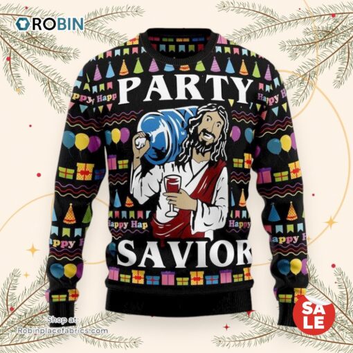 Jesus’s Party Ugly Christmas Sweater, Jesus Christmas Sweater