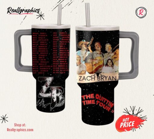 Join Zach Bryan’s The Quittin Time Tour 2024 40oz Tumbler