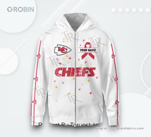 Just A Girl In Love With Her Kansas City Chiefs Pink Cancer AOP Clothing (Hoodie, Sweatshirt, T Shirt)