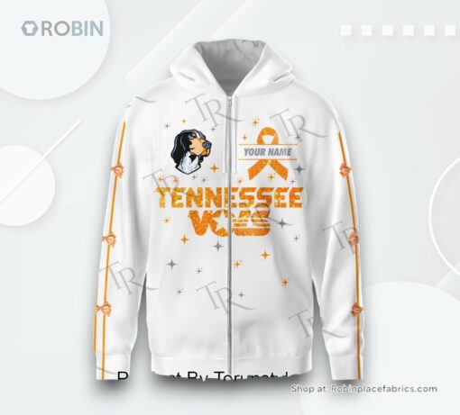 Just A Girl In Love With Her Tennessee Vols Orange Cancer AOP Clothing (Hoodie, Sweatshirt, T Shirt)