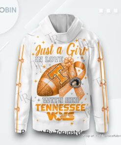 Just A Girl In Love With Her Tennessee Vols Orange Cancer AOP Clothing (Hoodie, Sweatshirt, T Shirt)