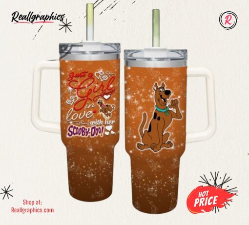 Just A Girl Loves Scooby Doo 40Oz Tumbler With Handle