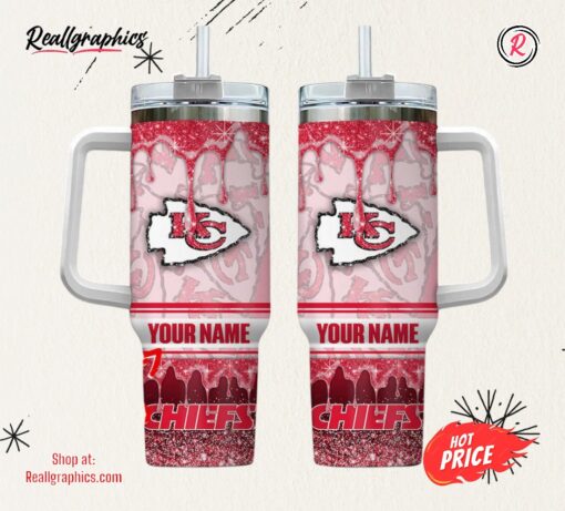 Kansas City Chiefs NFL Glitter 40oz Stanley Tumbler