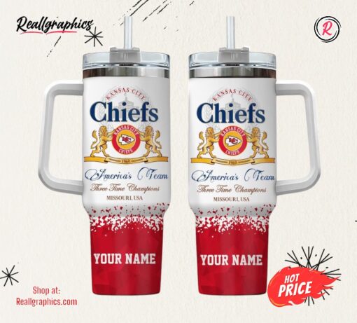 Kansas City Chiefs Personalized NFL Champions Modelo 40oz Stanley Tumbler