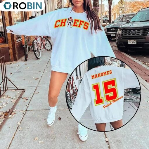 Kansas City Football Crewneck Sweatshirt, Vintage Style Patrick Mahomes Shirt