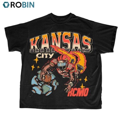 Kansas City Football T Shirt, Bootleg Vintage Shirt, Tee