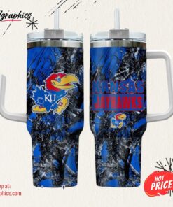 Kansas Jayhawks Realtree Hunting 40oz Tumbler
