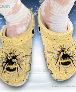 King Bee 3D Printed Crocs Clogs Shoes