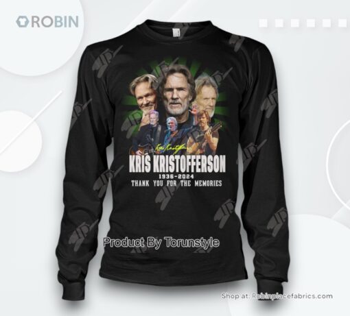 Kris Kristofferson 1936 2024 Thank You For The Memories T Shirt