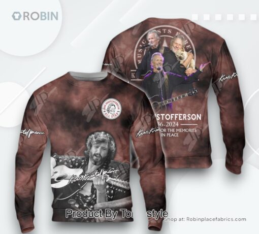 Kris Kristofferson 1959 2024 Thank You For The Memories Rest In Peace AOP Clothing (Hoodie, Sweatshirt, T Shirt)