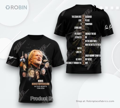 Kris Kristofferson In Our Hearts 1959 2024 T Shirt