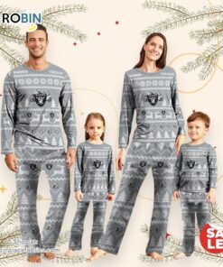 Las Vegas Raiders Christmas NFL Custom Family Pajamas