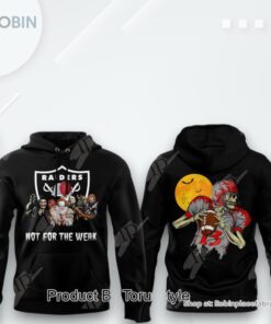 Las Vegas Raiders Not For The Weak Happy Halloween AOP Clothing (Hoodie, Sweatshirt, T Shirt)