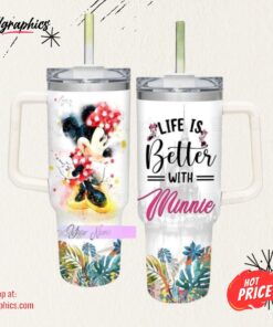 Life Is Better With Minnie Tumbler, Minnie Mouse 40oz Tumbler