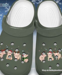 Lightweight Christmas Bigs Farm 3D Printed Crocs Shoes Lightweight Christmas Bigs Farm 3D Printed Crocs Shoes