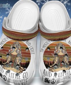 Love Hippie, Happy Hippie Girl 3D Printed Crocs Clogs Shoes