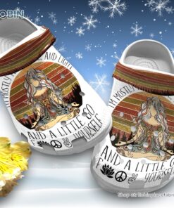 Love Hippie, Happy Hippie Girl 3D Printed Crocs Clogs Shoes