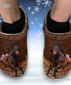 Love Horse 3D Printed Crocs Clogs Shoes For Men and Women