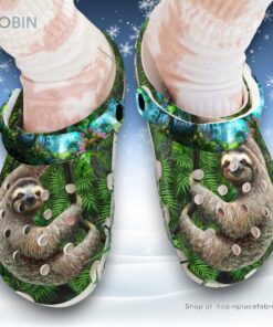 Love Sloth 3D Printed Crocs Clogs Shoes