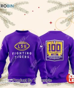 LSU Tigers 100 Years 1924 2024 Tiger Stadium Hoodie