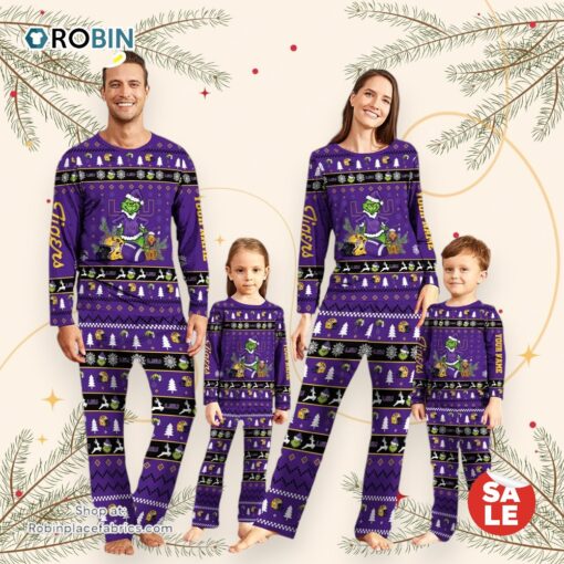 LSU TIGERS NCAA Custom Name Grinch Christmas And Sport Team Pajama Set