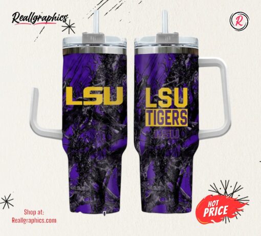 Lsu Tigers Realtree Hunting 40oz Tumbler