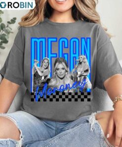 M.gan Mo.oney Western Checkered Shirt, Orange Trendy Retro TShirt, Tee