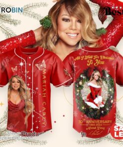 Mariah Carey All I Want For Christmas Is You 30th Anniversary 1994 2024 Baseball Jersey