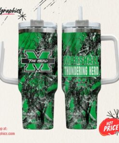 Marshall Thundering Herd Realtree Hunting 40oz Tumbler Marshall Thundering Herd Realtree Hunting 40oz Tumbler