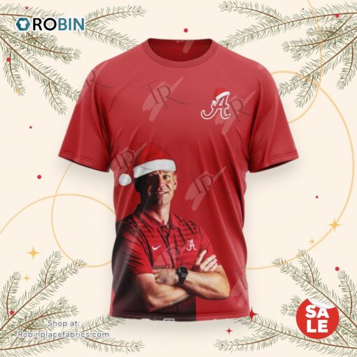 Merry Christmas Alabama Crimson Tide Roll Tide Roll T Shirt   Red