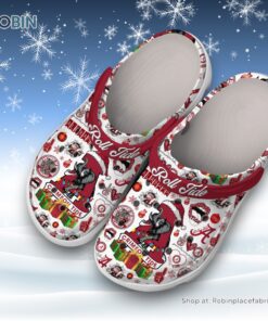 Merry Christmas Alabama Crimson Tie NCAA Clgos For Kids And Adults
