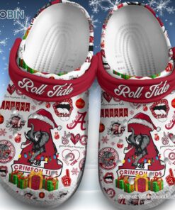 Merry Christmas Alabama Crimson Tie NCAA Clgos For Kids And Adults