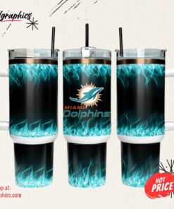 Miami Dolphins 40oz Tumbler NFL Tumbler Wrap Miami Dolphins 40oz Tumbler NFL Tumbler Wrap