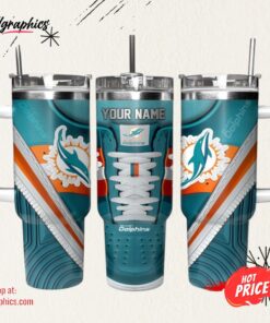Miami Dolphins Sneaker NFL Personalized Stanley Tumbler 40Oz Miami Dolphins Sneaker NFL Personalized Stanley Tumbler 40Oz
