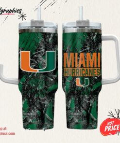 Miami Hurricanes Realtree Hunting 40oz Tumbler