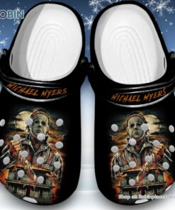 Michael Myers Face Printed 3D Printed Crocs Clogs Shoes Best Gift for Halloween